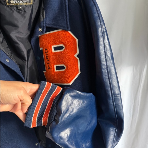 Vintage Denver Broncos Wool Faux Leather Varsity Jacket XL - Picture 6 of 7